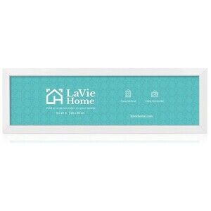 8x24 White Picture Frame White, Panoramic Picture Frame for Wall Decoration
